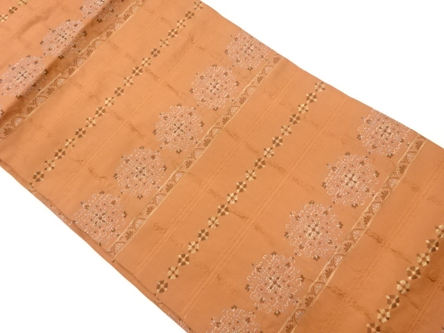 JAPANESE NAGOYA OBI / WOVEN FLOWER ARABESQUE